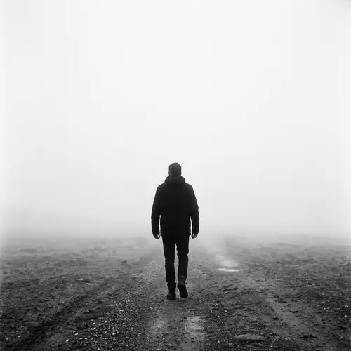 Solitary Journey in Fog: A Man's Voyage