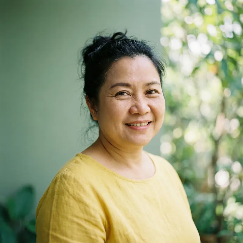 Tranquil Portrait of a Southeast Asian Woman