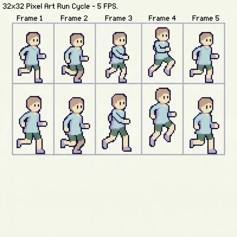 Pixel Art Character Run Sprite | 32x32 Pixel Animation Pixel Art Character Run Sprite | 32x32 Pixel Animation