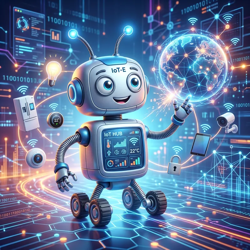 Cute IoT Mascot Design for Your Brand