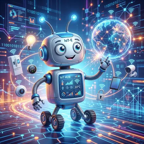 Cute IoT Mascot Design for Your Brand