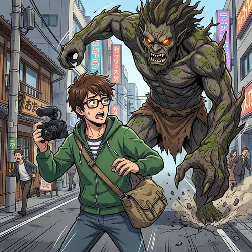 Anime Blogger Attacked by Colossal Titan - Eduardo Perez