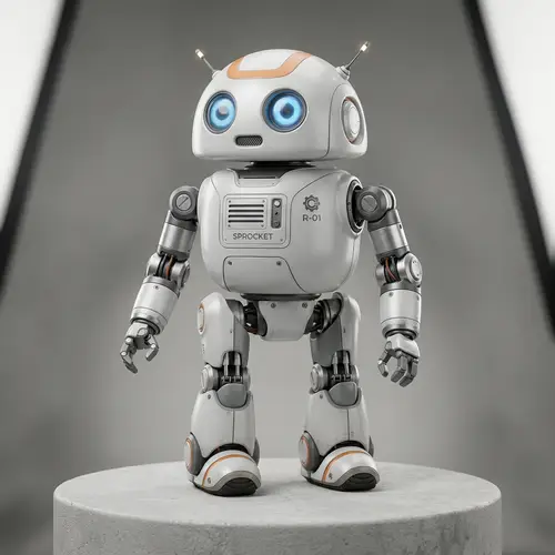 Cute 3D Robot Model with Realistic Textures