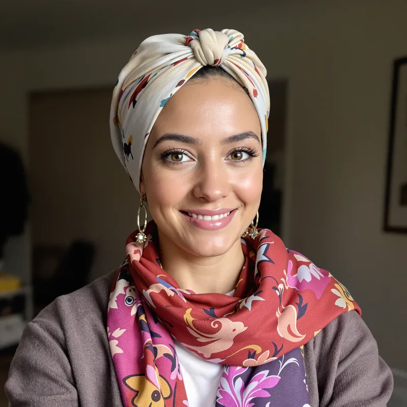 Professional Headshot with Headscarf for Profiles