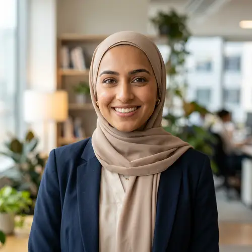 Professional Headshot with Headscarf for Profiles