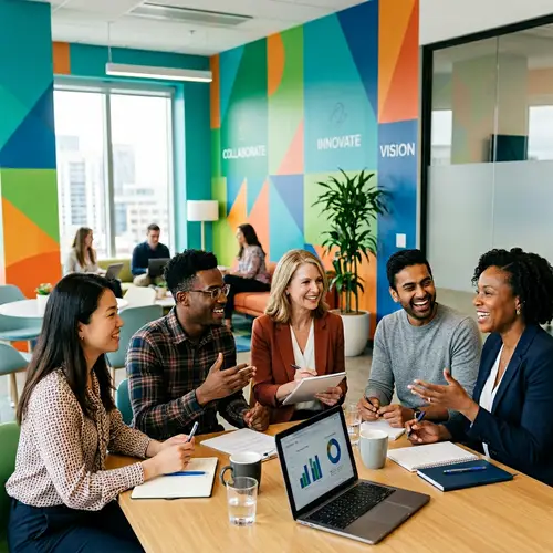 Corporate Professionals Engaged in Thoughtful Discussion