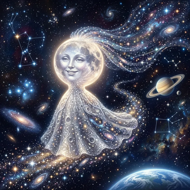 Glowing Moon Bride: A Celestial Wedding Scene