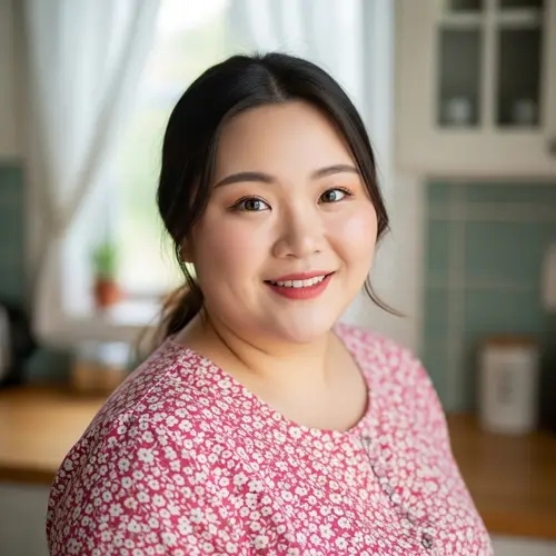 Plump and Curvy Asian Woman in Her 30s
