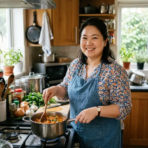 Plump and Curvy Asian Woman in Her 30s