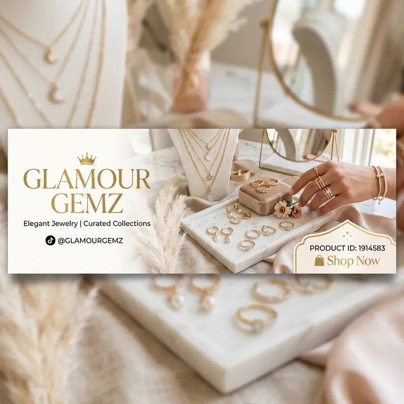 Stunning Jewelry Header for TikTok Sales Stunning Jewelry Header for TikTok Sales
