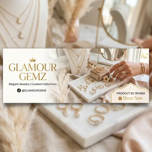 Stunning Jewelry Header for TikTok Sales
