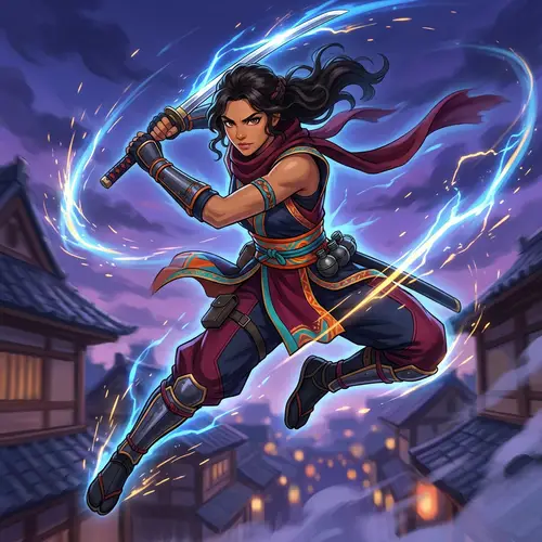 Hispanic Female Ninja | Anime Inspired Artwork