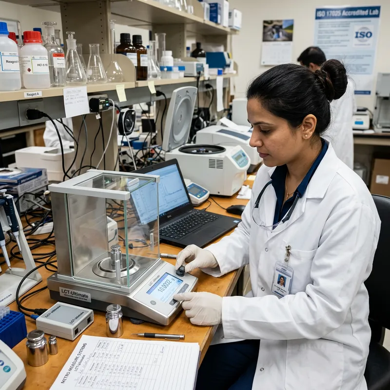 Experienced South Asian Woman Technician Testing Weighing Scale | IMS Weighing