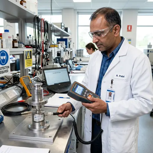 Professional Technician Testing Load Cell with LCT Ultimate Model