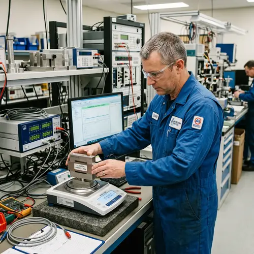 Precision Weighing Scale Calibration by Skilled Technician