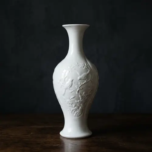 Elegant Porcelain Object on Dark Background