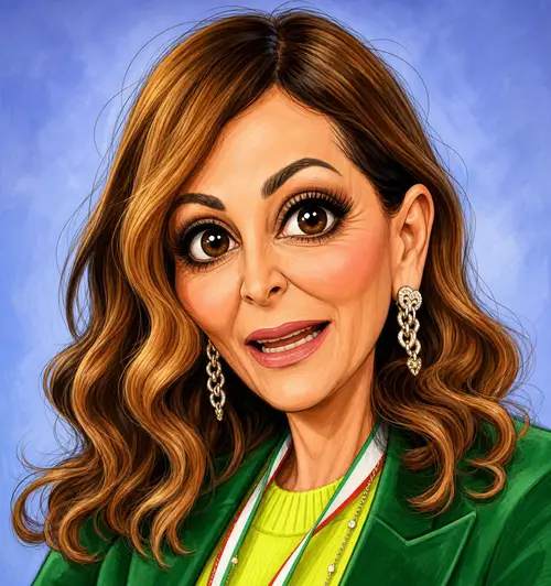Daniela Santanchè Caricature in Autogol Style