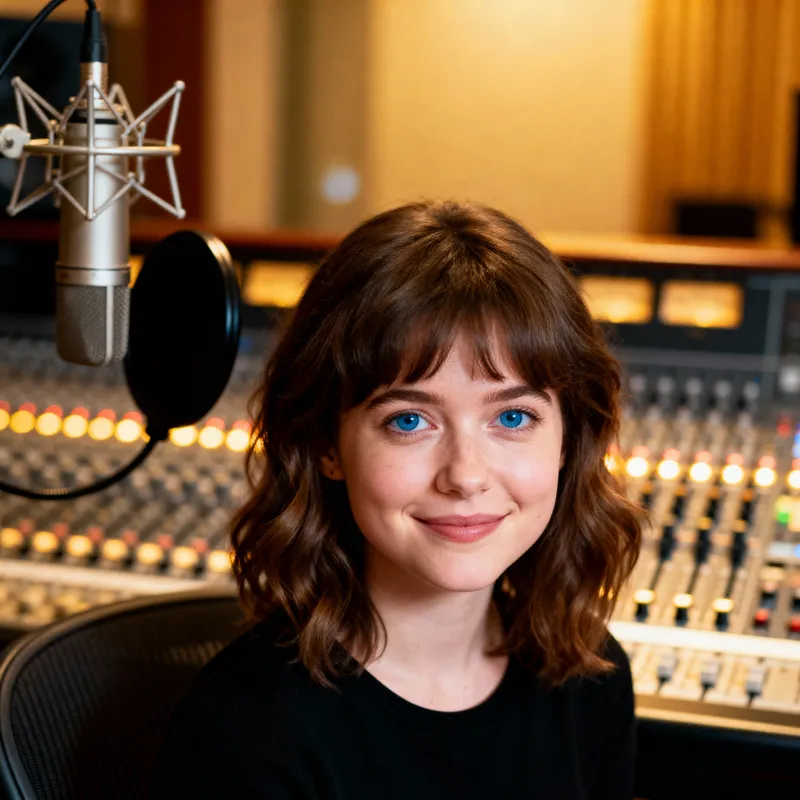 Recording Studio Portrait of a Petite Woman