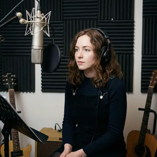 Recording Studio Portrait of a Petite Woman