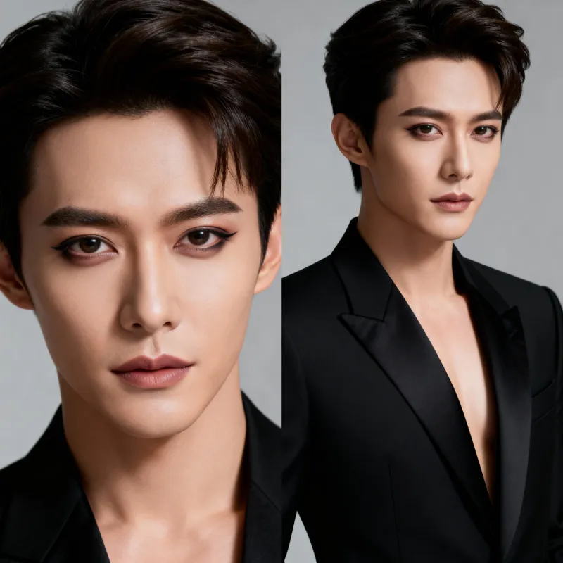 Luxurious Official Portrait in Black Suit