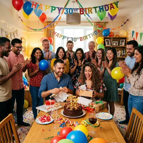 Colorful Birthday Celebration with Friends | Joyful 30th Birthday Fun