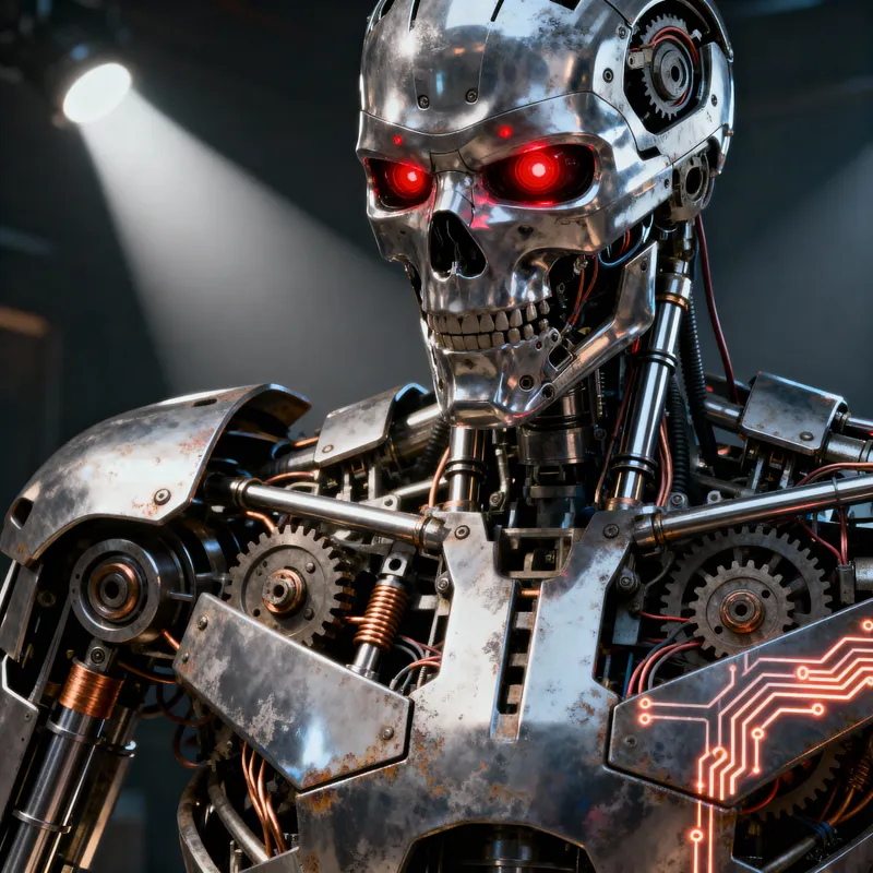 Humanoid Cyborg Inspired by T-800 Series