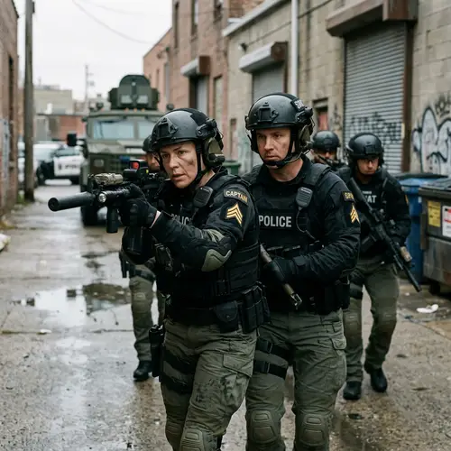 Female SWAT Captain Leading the Team