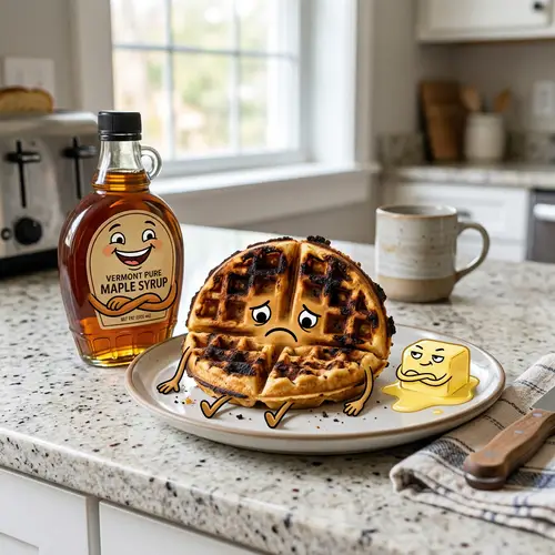 Waffle Defeated: A Whimsical Breakfast Story