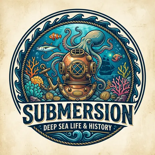 Submersion Logo - Explore Deep Sea Wonders & History