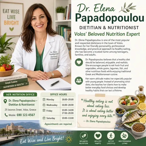 Meet Dr. Elena Papadopoulou: Nutrition Expert in Volos