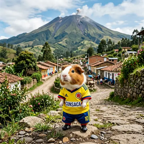 Guinea Pig in Colombian National Team Uniform - CONSACA Shirt