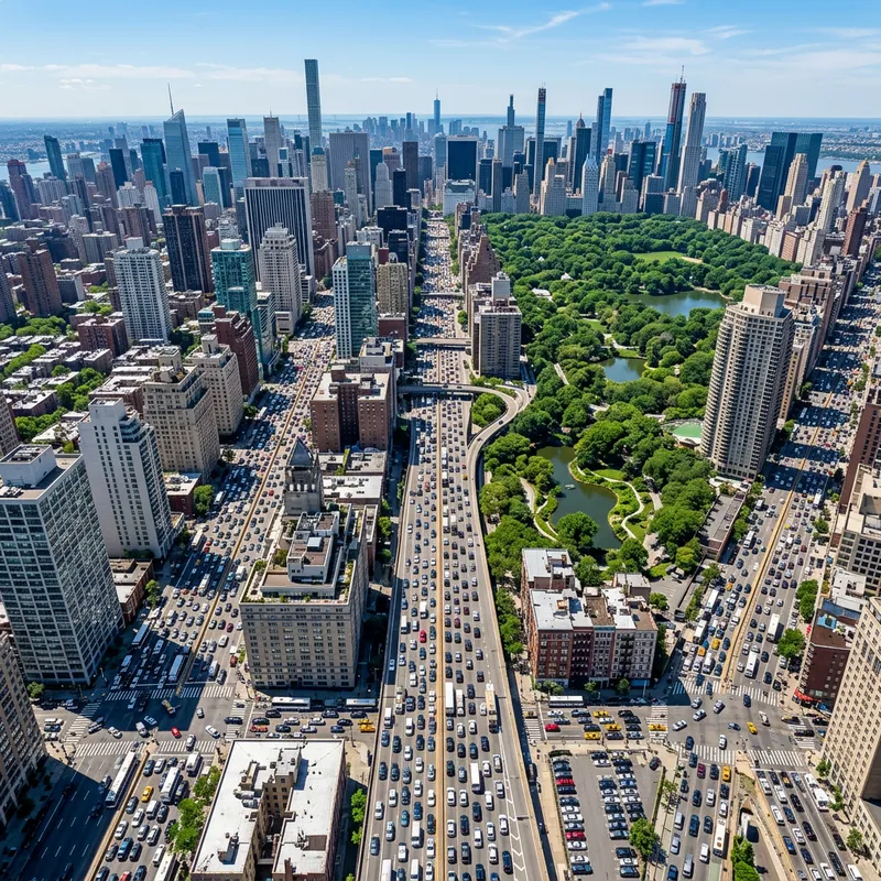 Urban Metropolis with Ten Million Cars