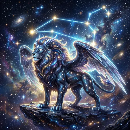 Fantasy Zodiac Creature in Stellar Landscape