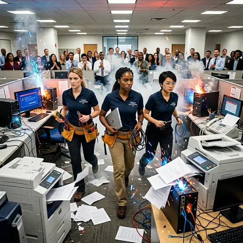Chaos in Office: All-Female IT Team Restoring Order