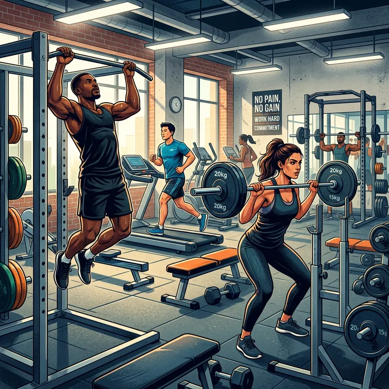 Athlete Working Out in Gym - Fitness Training