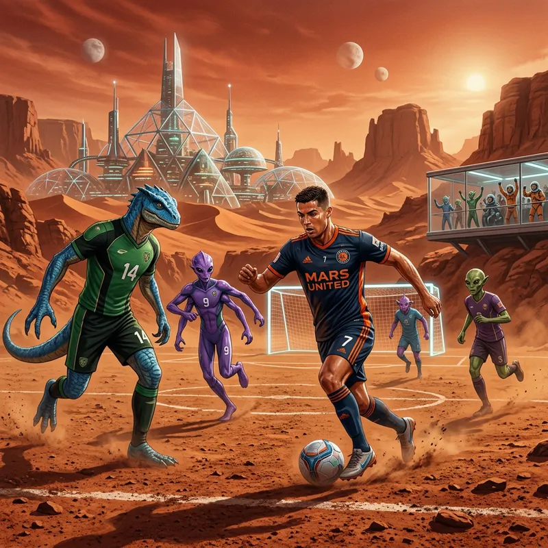 Messi vs Aliens on Mars - Epic Football Showdown