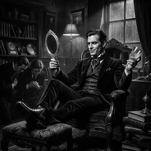 Pride Personified: A Sinful Portrayal in Noir Art