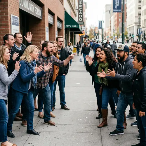 Animated Discussion Between Caucasian and Hispanic Groups