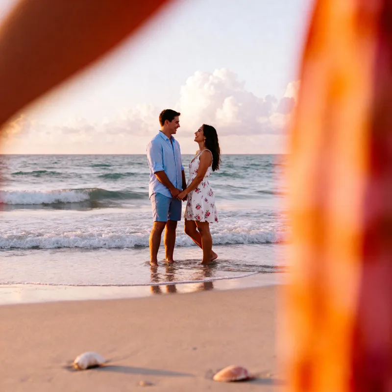 Lovely Couple Enjoying the Beach