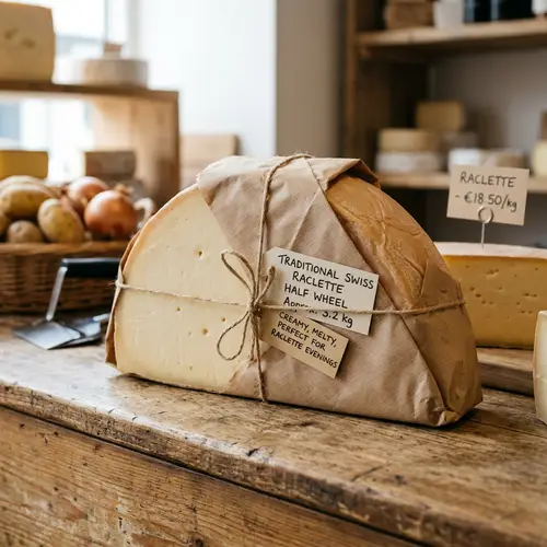 Raclette Cheese Half Wheel Wrapped in Kraft Paper
