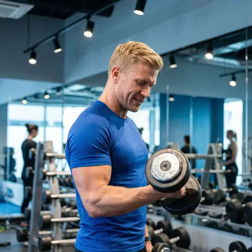 Expert Gym Trainer: Muscular Model in Modern Fitness