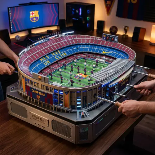 Tech-Sport Fusion: Camp Nou Foosball Computer Merge