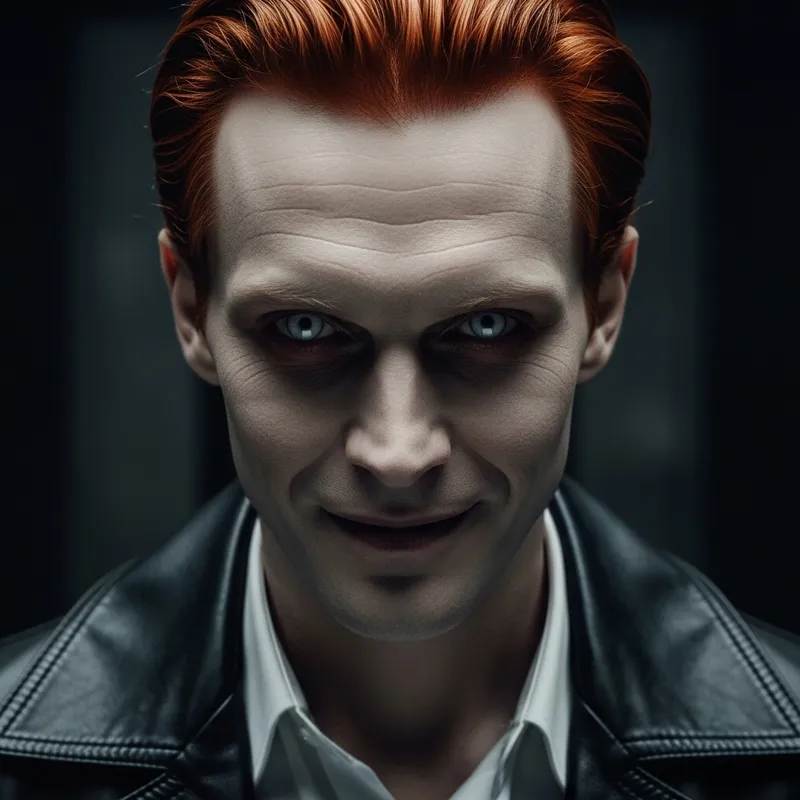 Red Haired Man with Cruel Eyes - Portrait Art