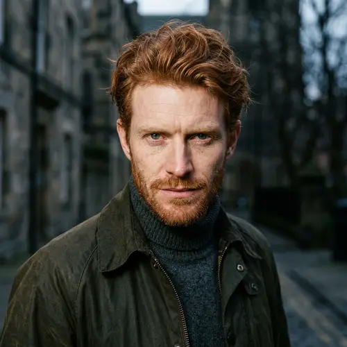 Red Haired Man with Cruel Eyes - Portrait Art