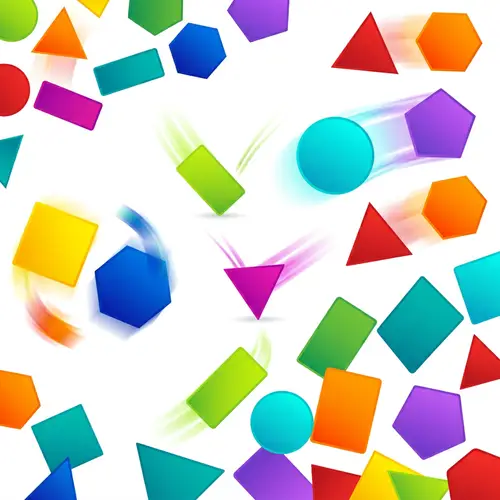 Colorful Animated Geometric Shapes | Energetic Shapes in Motion