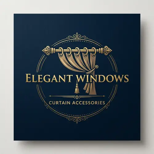 Elegant Curtain Accessories Logo | Home Decor Theme