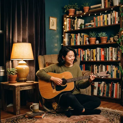 Cozy Room Instrument Performance | Asian Musician