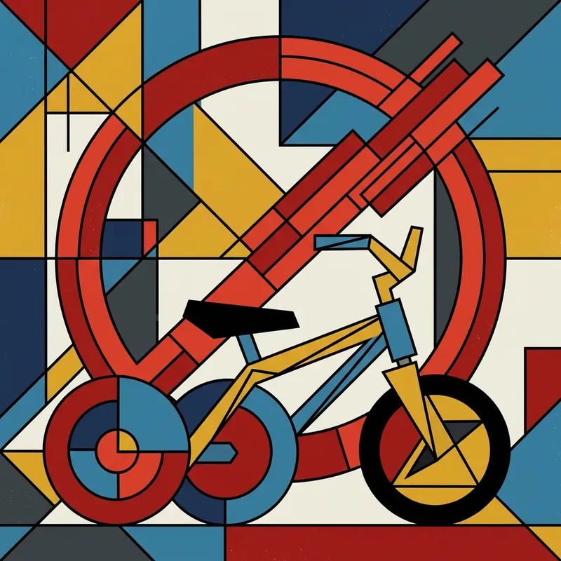 Tricycle Ban Abstract Geometric Design