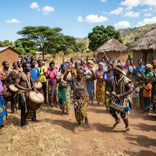 Traditional Gathering in Malawi: Joyful African Dance