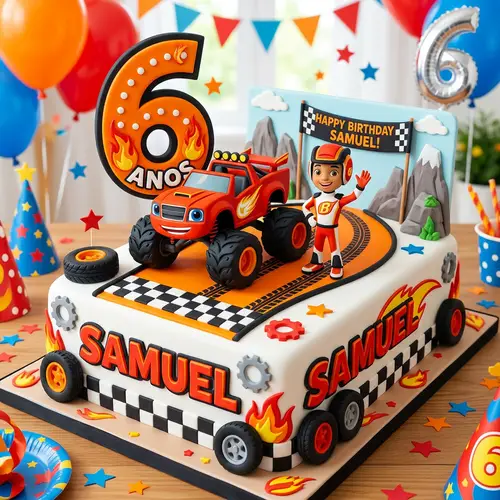 Blaze and the Monster Machines Birthday Cake for Kids